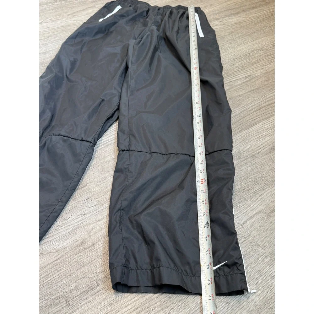 Nike Vintage Track Pants‎ Black Nylon Windbreaker Mesh Lined Boys Large 12-14